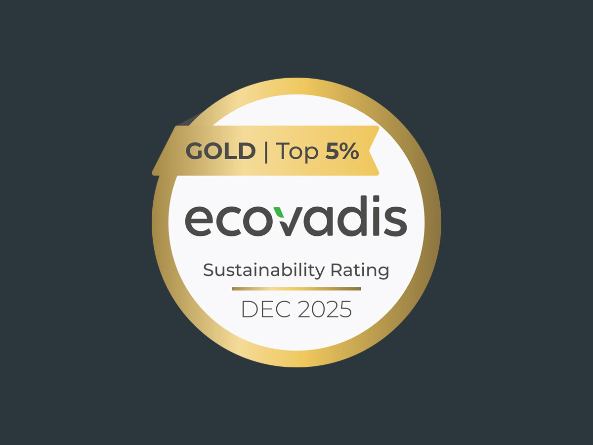 Ecovadis Gold medaille Sustainability Rating Dec 2025 Ecovadis Gold medaille Sustainability Rating Dec 2025